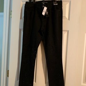 Jeans - Black w/beaded accent